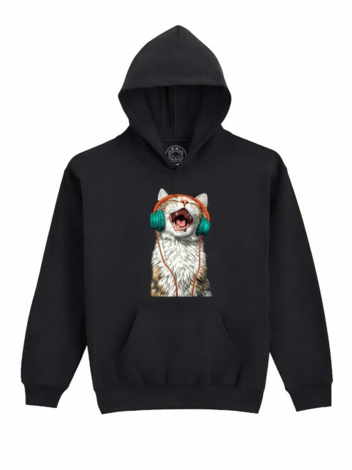 Hanorac Printat Meow Vibes – Copii, Unisex