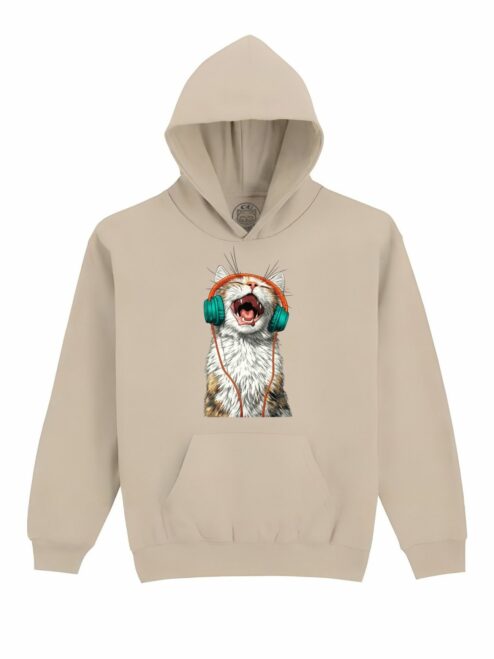 Hanorac Printat Meow Vibes – Copii, Unisex