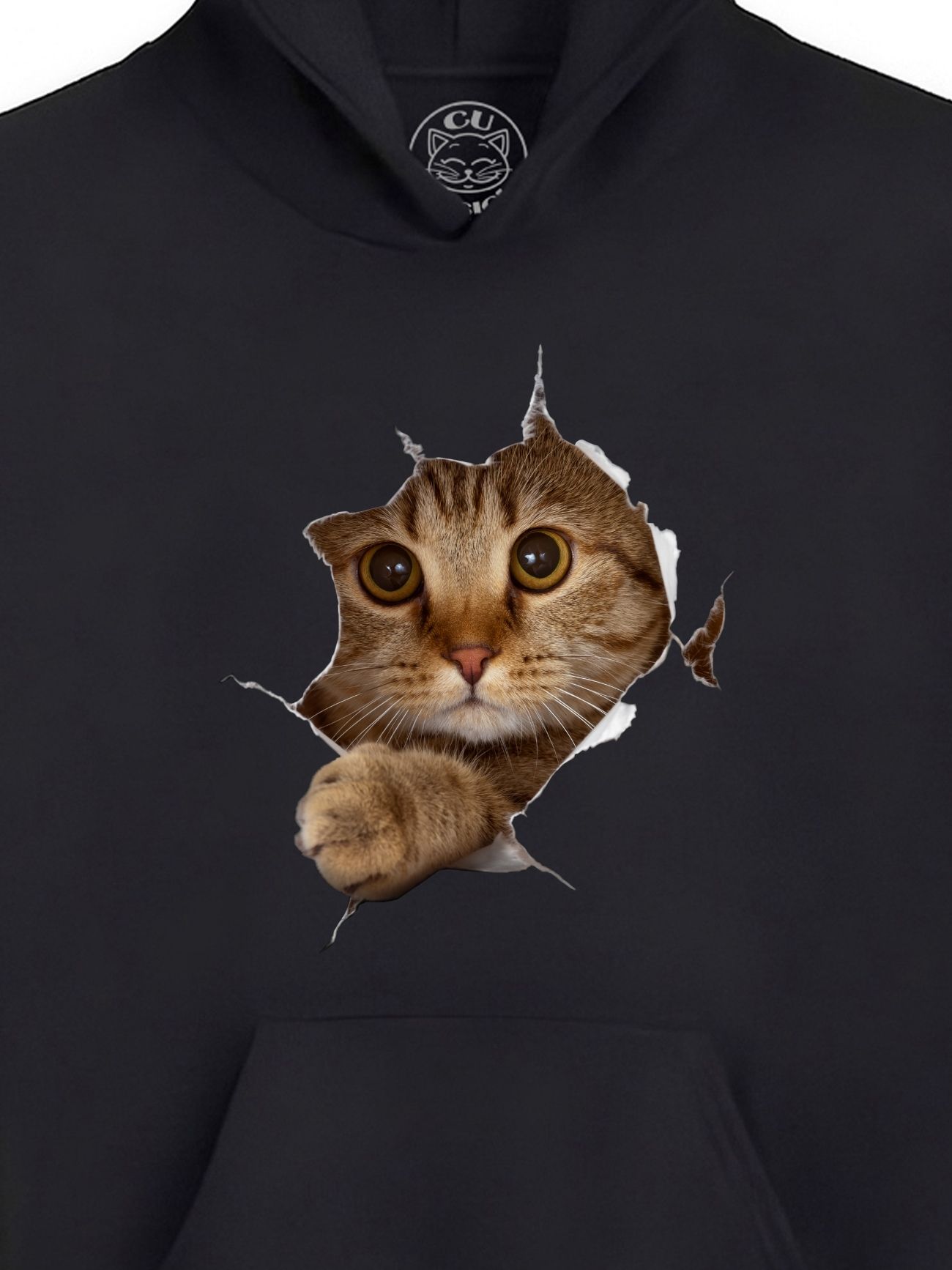 Hanorac Printat Curious Cat – Copii, Unisex