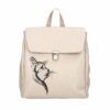 Rucsac Premium din piele naturala-Dreaming Cat, pictat manual