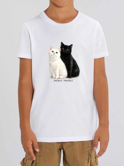 Tricou din bumbac organic Premium-Double Trouble, Copii