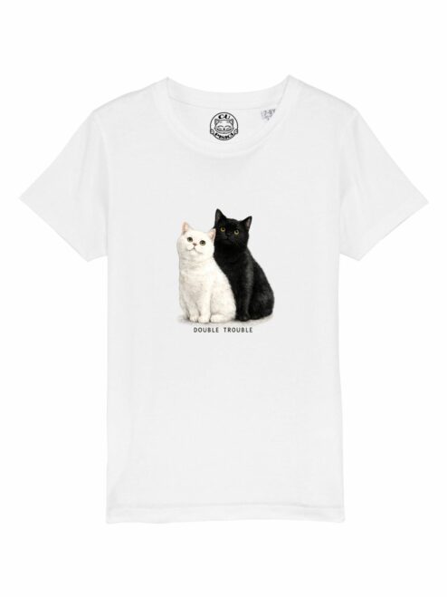 Tricou din bumbac organic Premium-Double Trouble, Copii