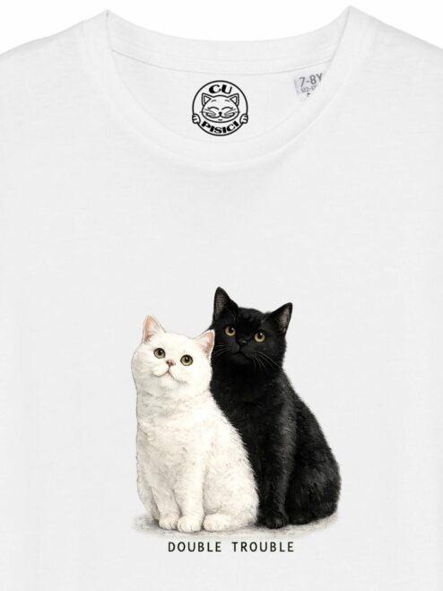 Tricou din bumbac organic Premium-Double Trouble, Copii