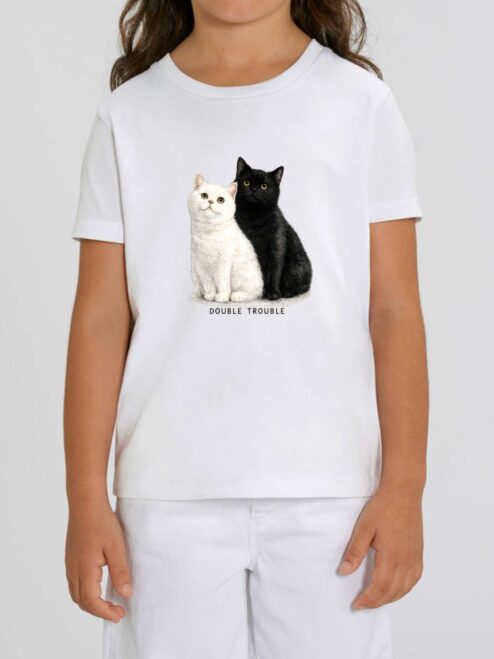 Tricou din bumbac organic Premium-Double Trouble, Copii