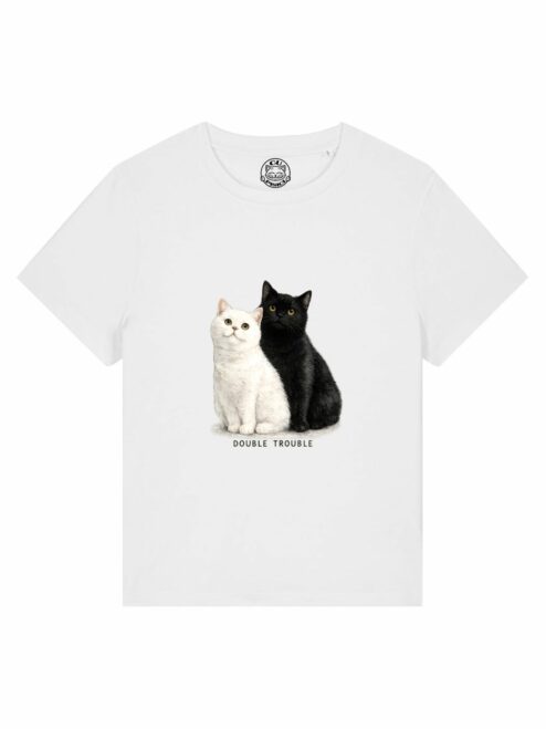 Tricou din bumbac organic Premium-Double Trouble, Femei