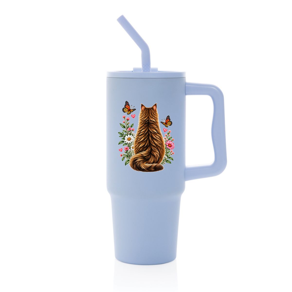 Cana termica premium cu pai-Secret Garden Cat