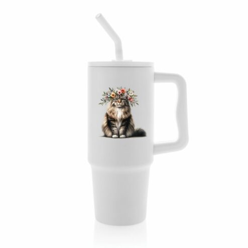 Cana termica premium cu pai-Spring Cat