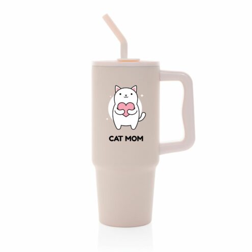 Cana termica premium cu pai-Cat Mom