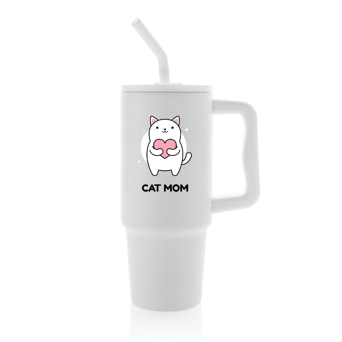 Cana termica premium cu pai-Cat Mom