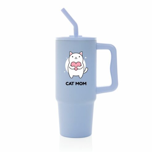 Cana termica premium cu pai-Cat Mom