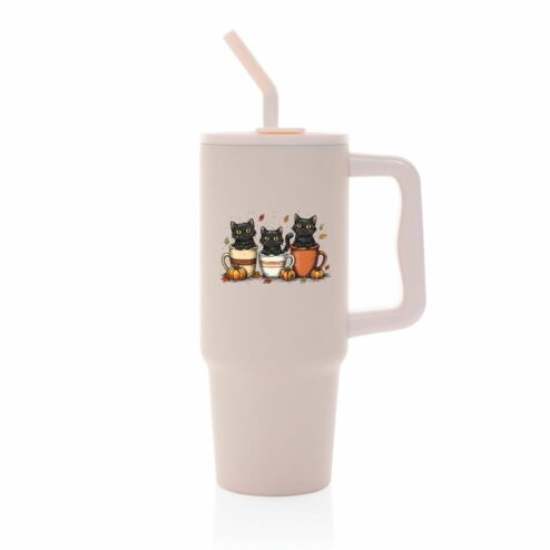 Cana termica premium cu pai-Cozy Cats