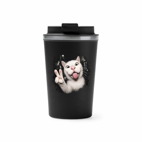 Cana termos cafea-Crazy Cat