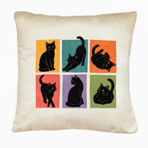 Perna decorativa-Black Cat Magic
