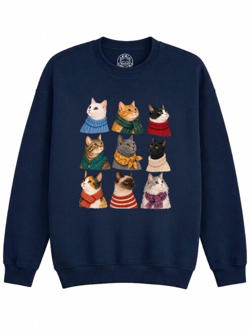 Bluza Printata Cozy Cat Season – Copii, Unisex