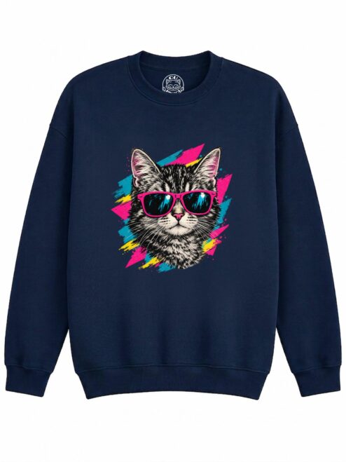 Bluza Printata Pop Cat – Copii, Unisex