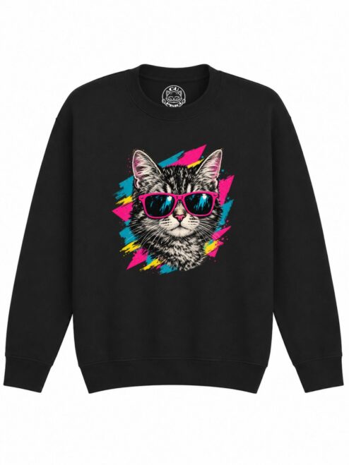 Bluza Printata Pop Cat – Copii, Unisex