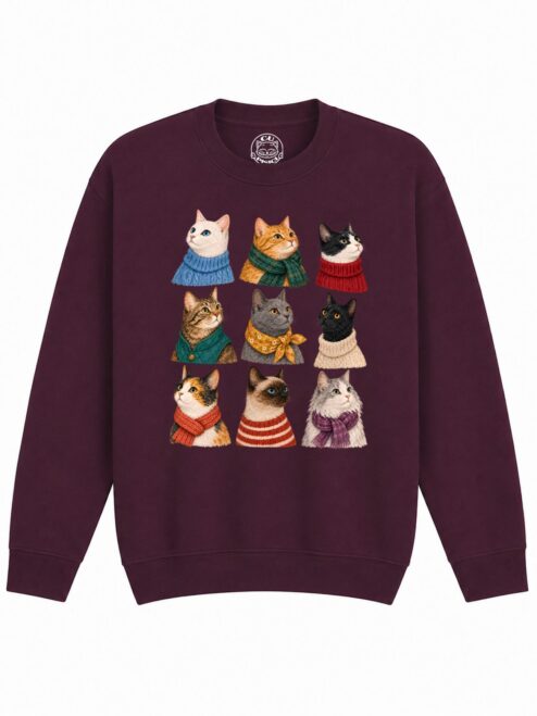 Bluza Printata Cozy Cat Season – Copii, Unisex