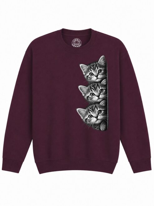 Bluza Printata Curious Kittens – Copii, Unisex