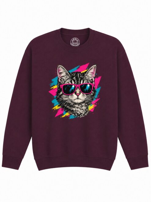 Bluza Printata Pop Cat – Copii, Unisex