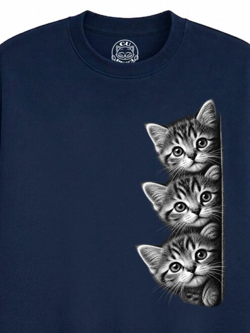 Bluza Printata Curious Kittens – Copii, Unisex