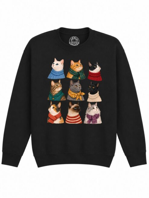 Bluza Printata Cozy Cat Season – Copii, Unisex