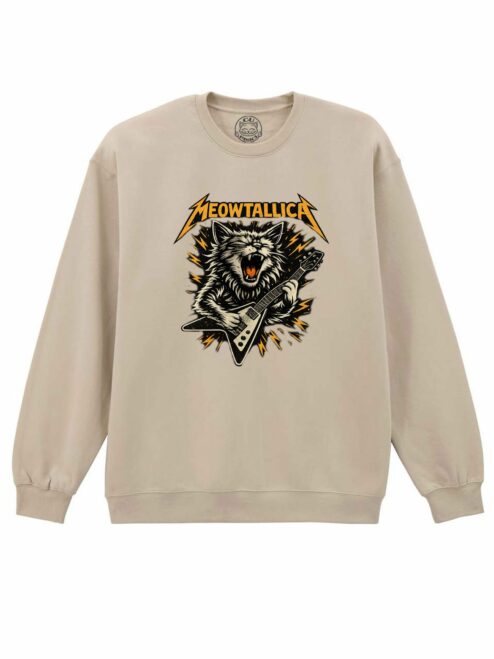 Bluza printata-Meowtallica, Unisex
