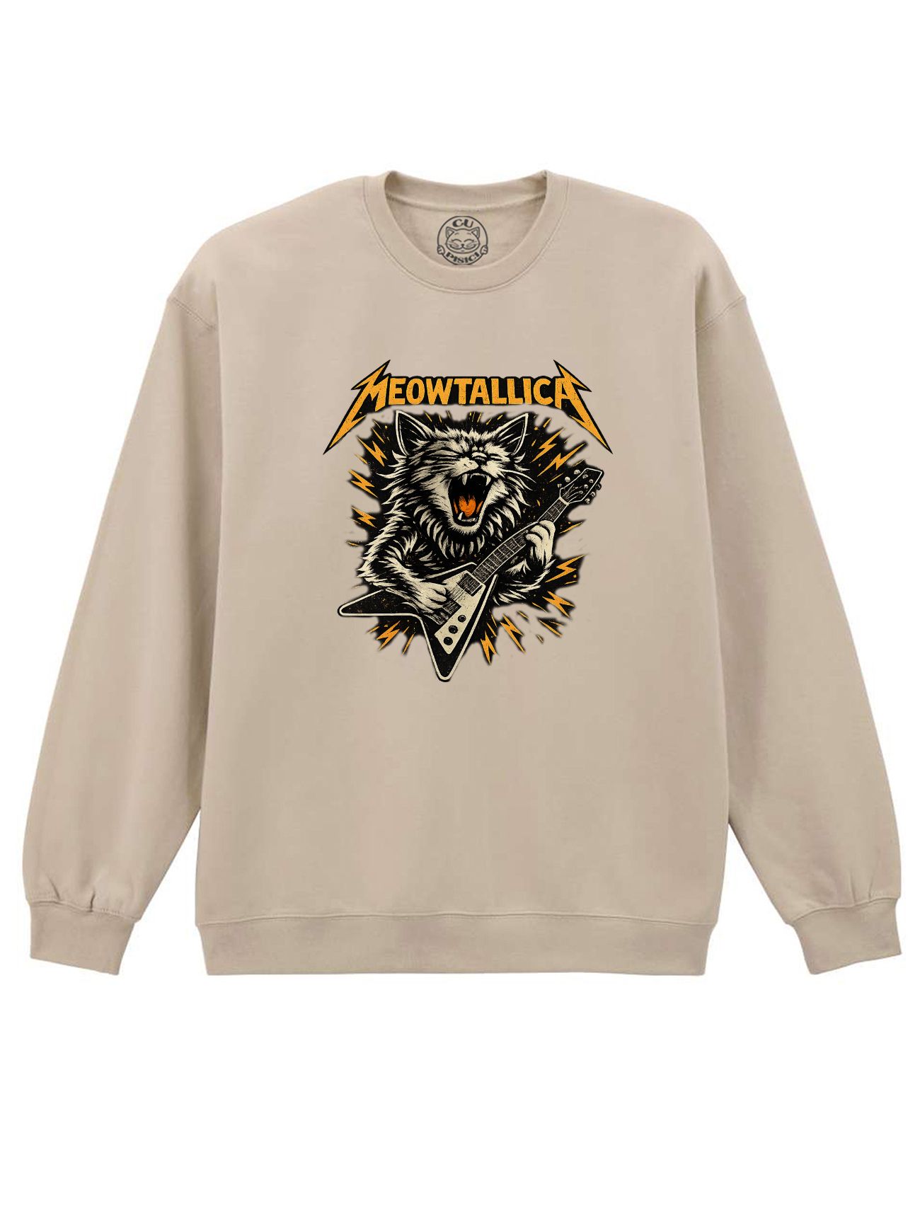 Bluza printata-Meowtallica, Unisex