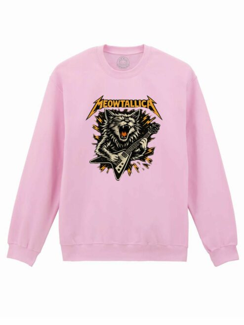 Bluza printata-Meowtallica, Unisex