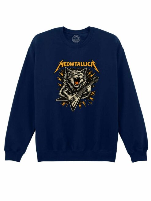 Bluza printata-Meowtallica, Unisex