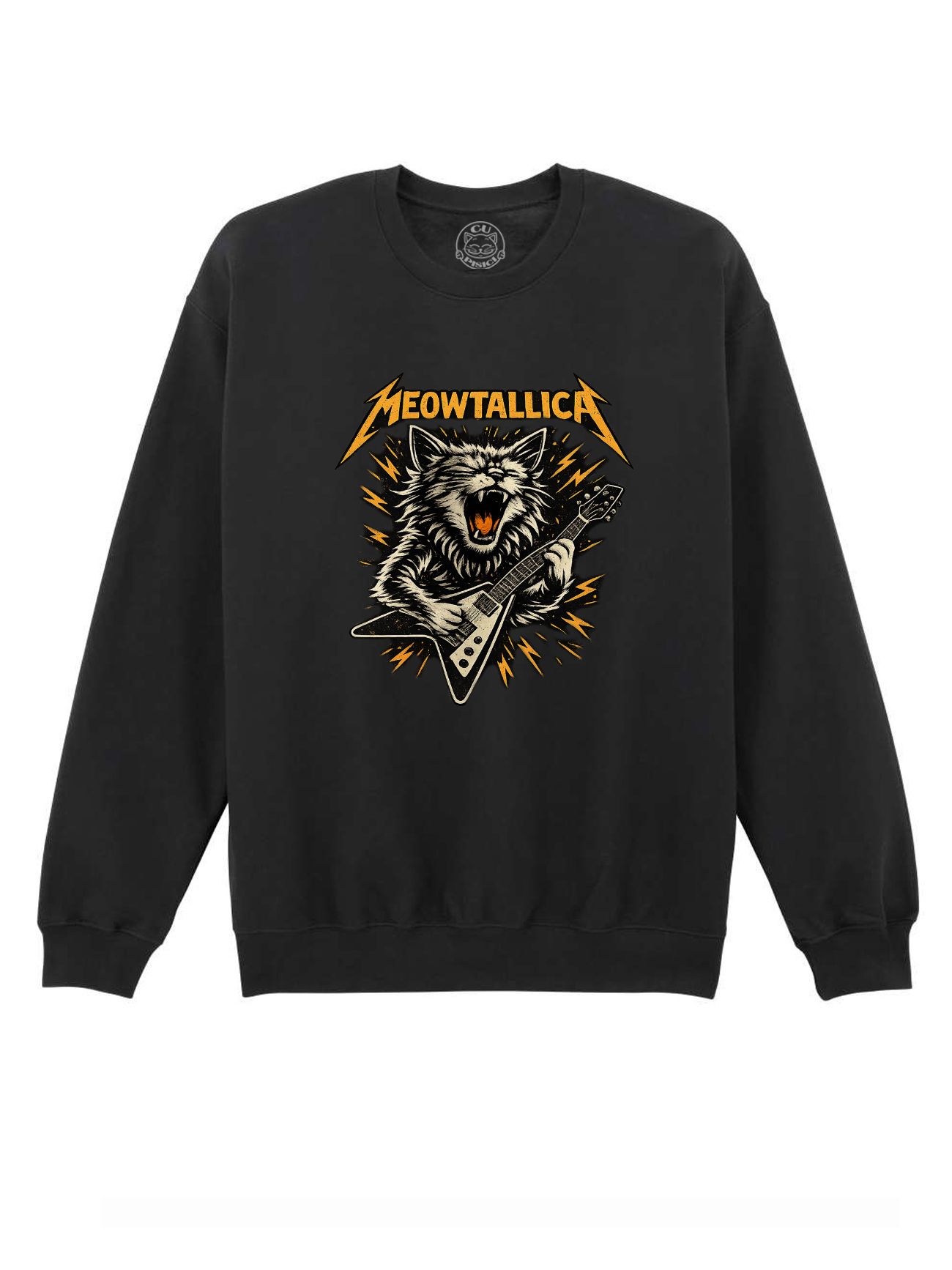 Bluza printata-Meowtallica, Unisex