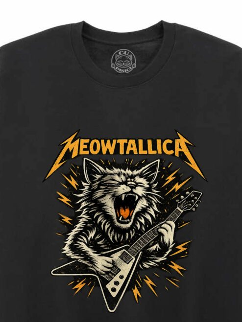 Bluza printata-Meowtallica, Unisex