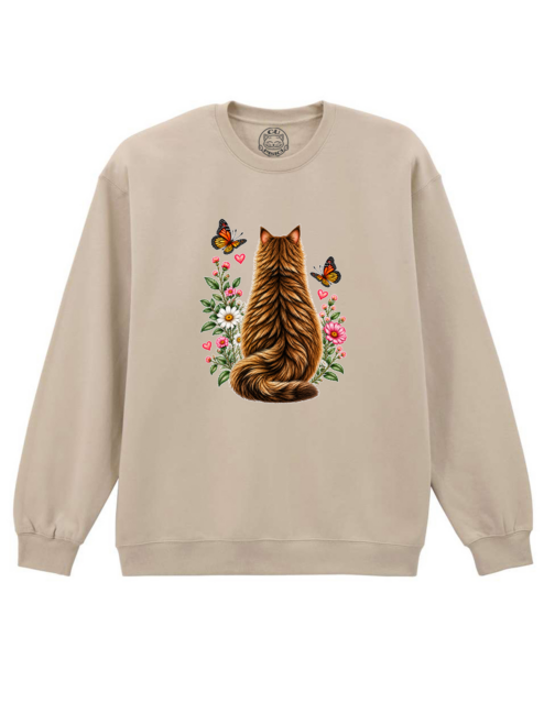Bluza printata-Secret Cat Garden, Unisex
