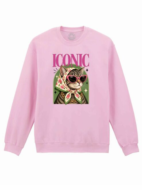 Bluza printata-Iconic Cat, Unisex