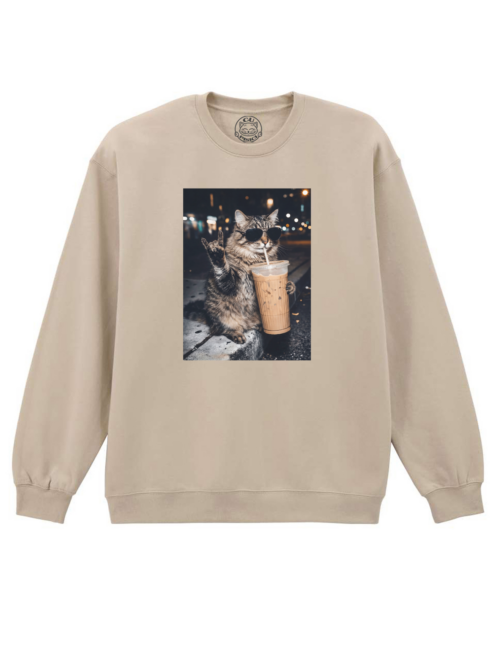 Bluza printata-Rebel Cat, Unisex