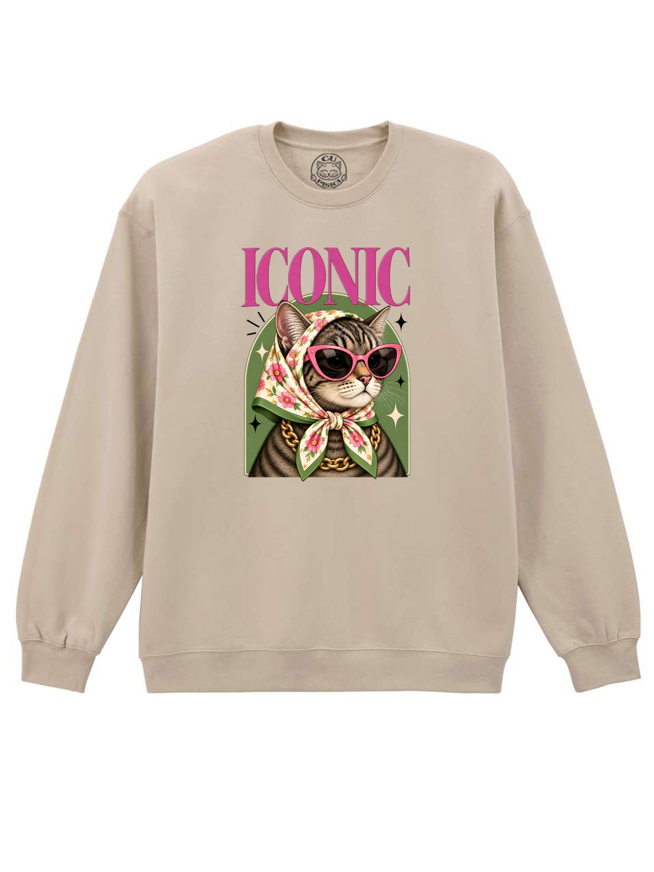 Bluza printata-Iconic Cat, Unisex