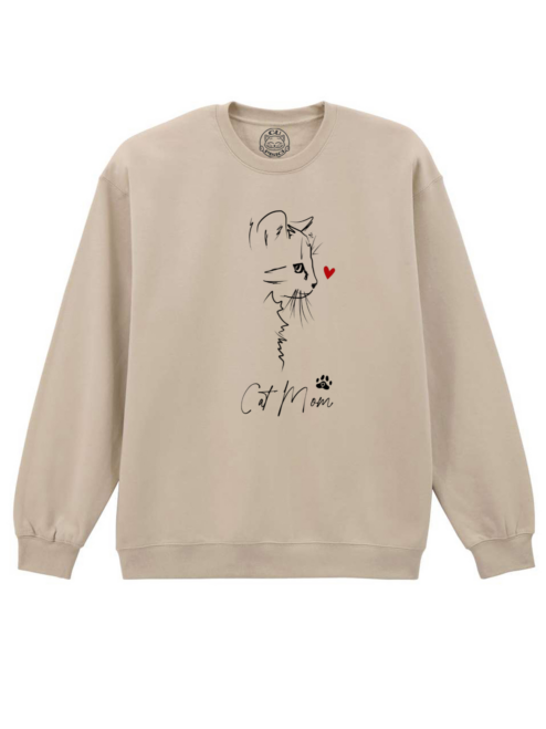 Bluza printata-Cat Mom Love, Unisex