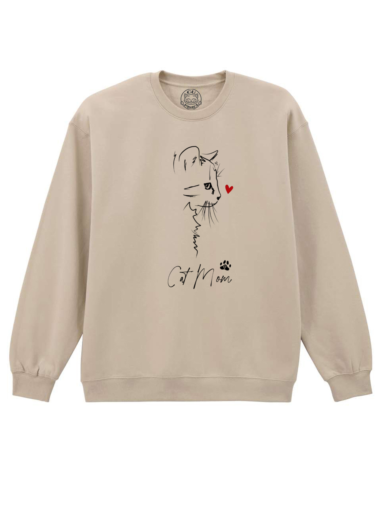 Bluza printata-Cat Mom Love, Unisex