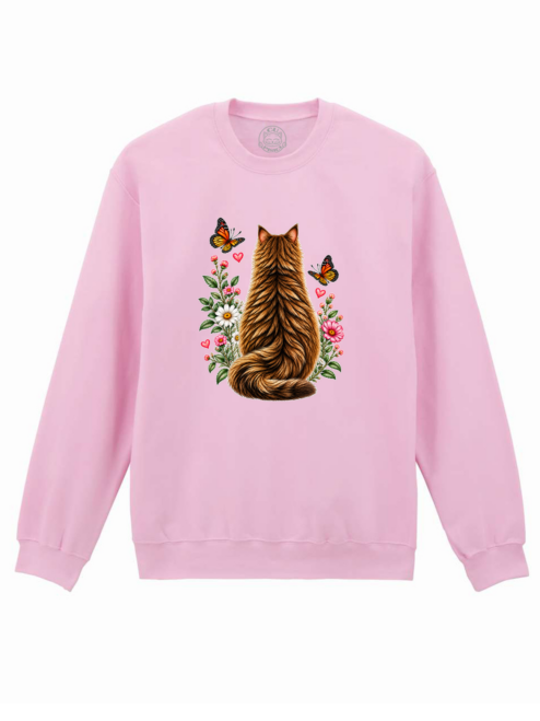 Bluza printata-Secret Cat Garden, Unisex