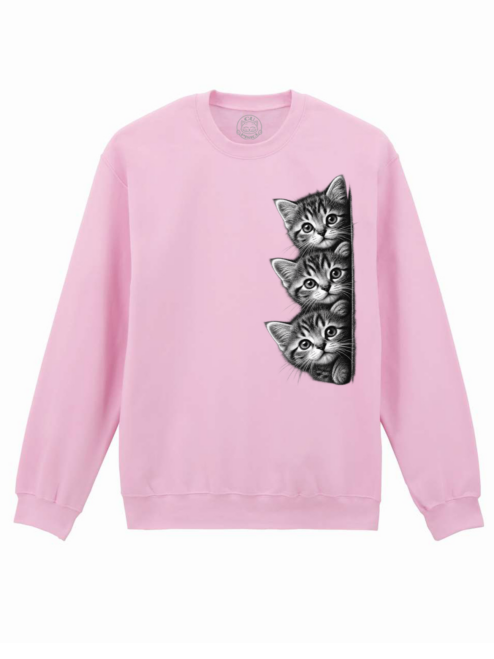 Bluza printata-Curious Kittens, Unisex