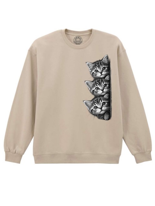 Bluza printata-Curious Kittens, Unisex