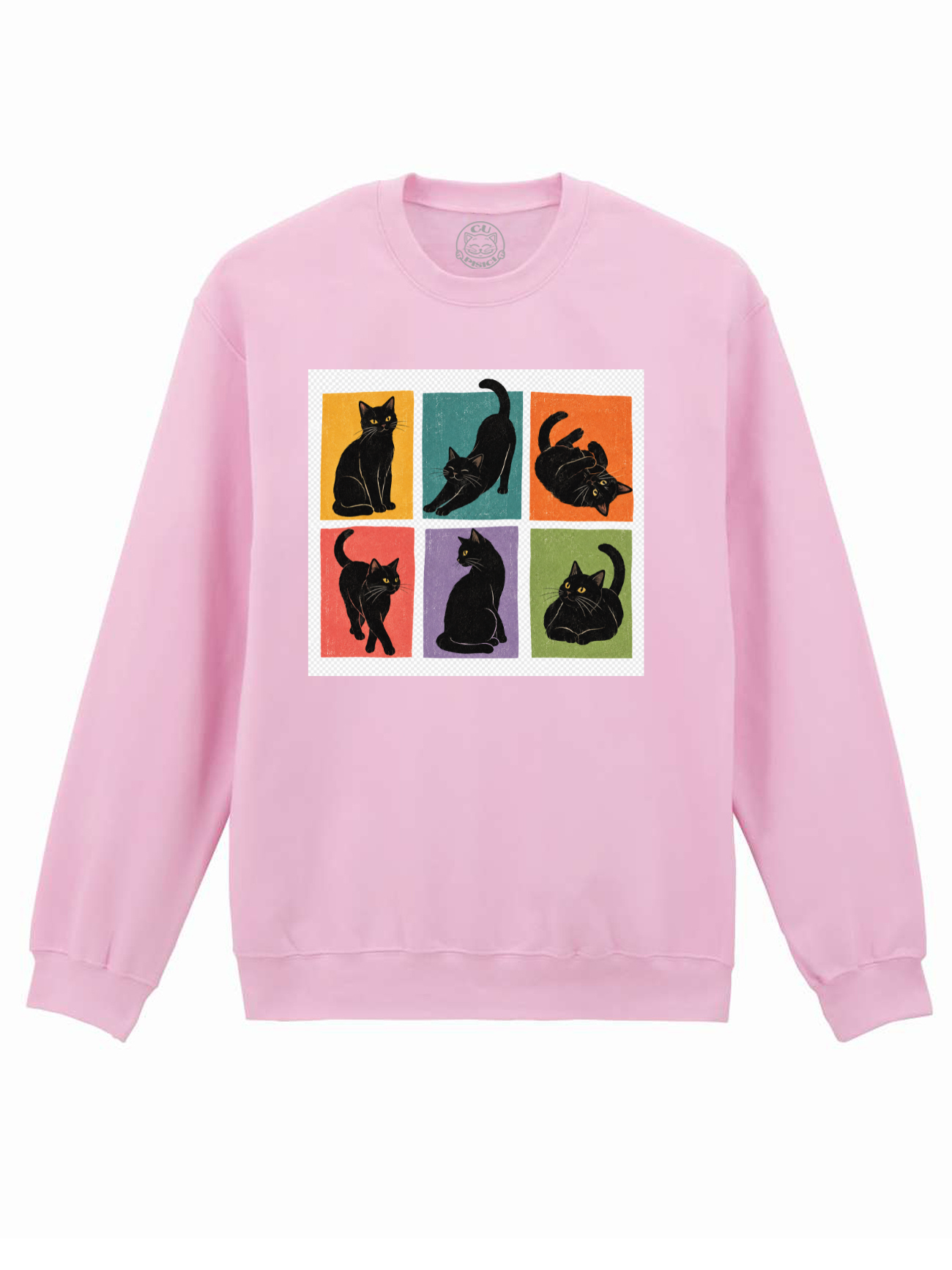 Bluza printata-Black Cat Magic, Unisex