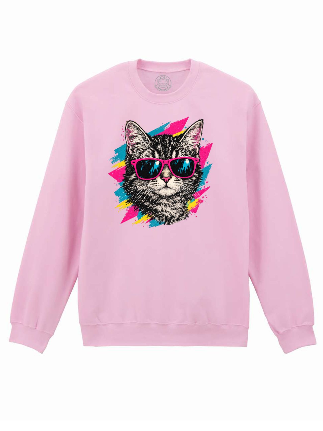 Bluza printata-Pop Cat, Unisex