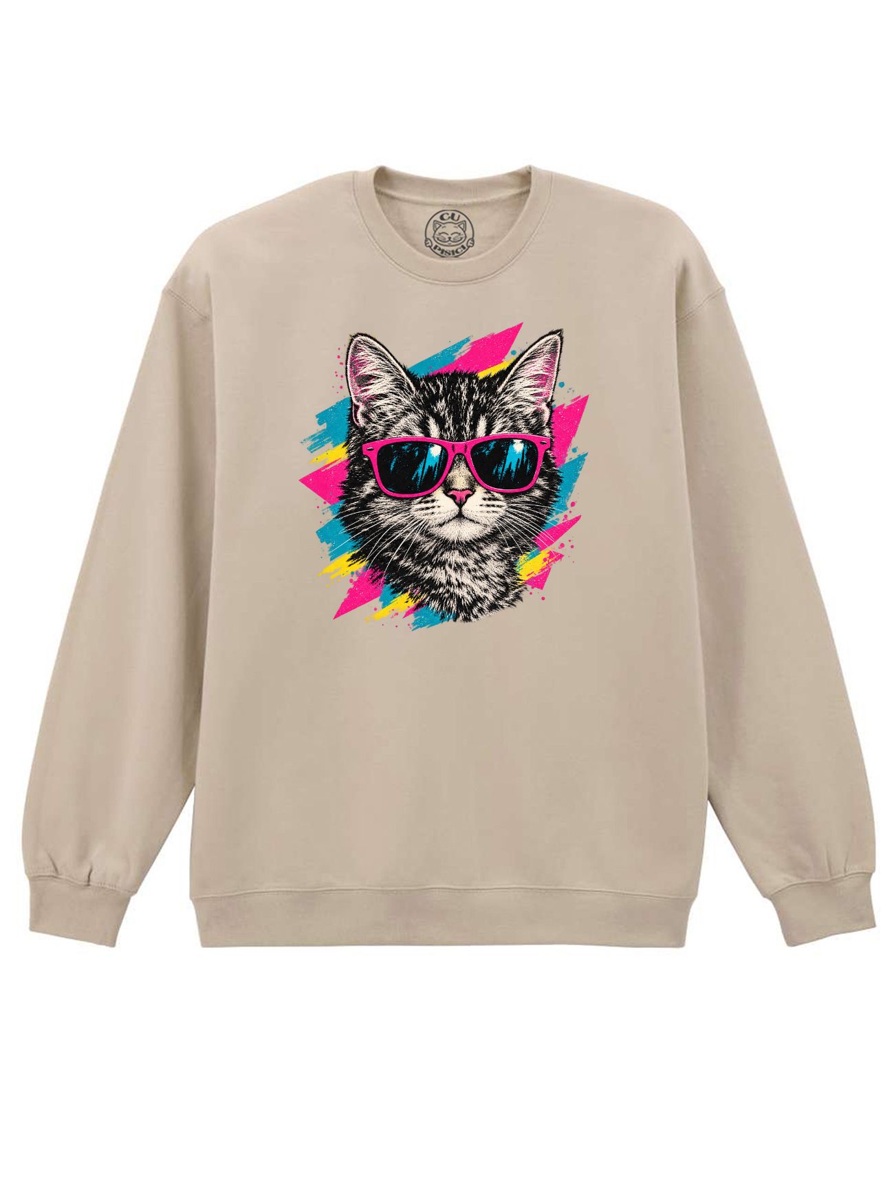 Bluza printata-Pop Cat, Unisex