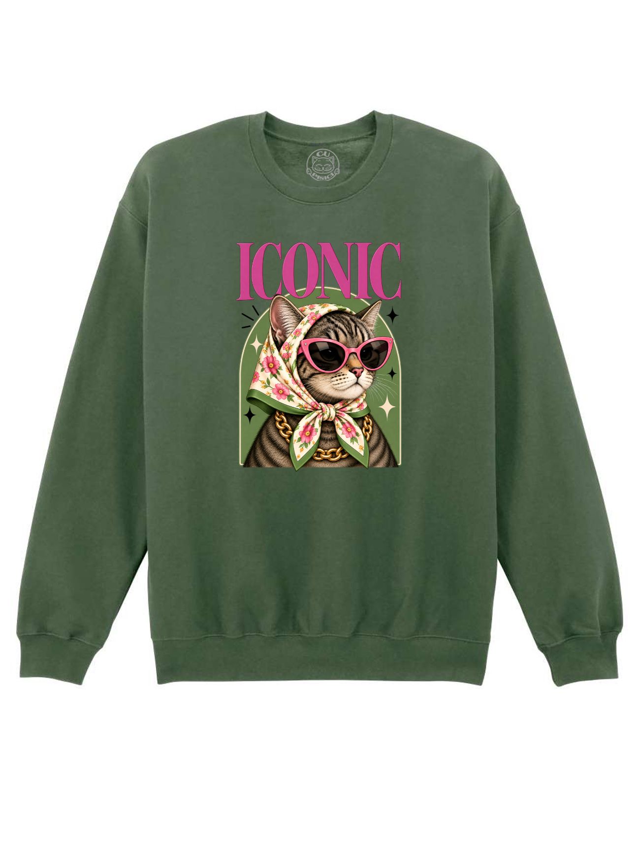 Bluza printata-Iconic Cat, Unisex