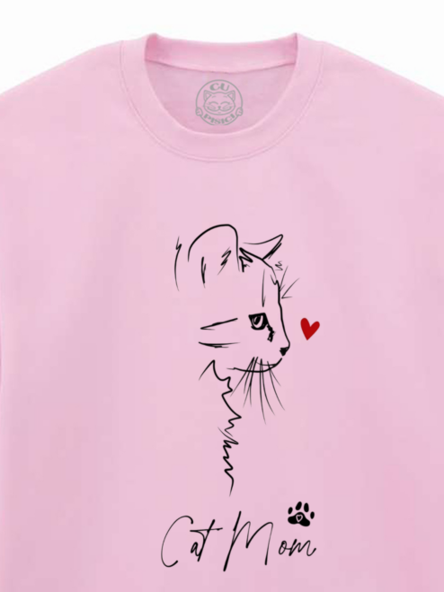 Bluza printata-Cat Mom Love, Unisex
