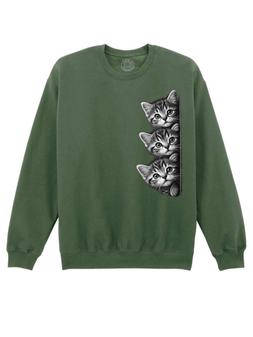 Bluza printata-Curious Kittens, Unisex