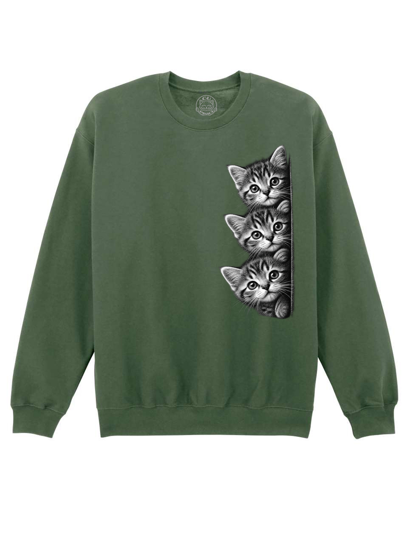 Bluza printata-Curious Kittens, Unisex