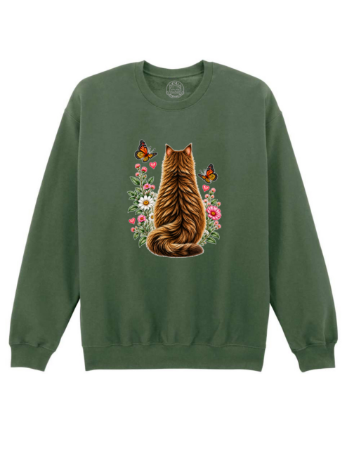 Bluza printata-Secret Cat Garden, Unisex