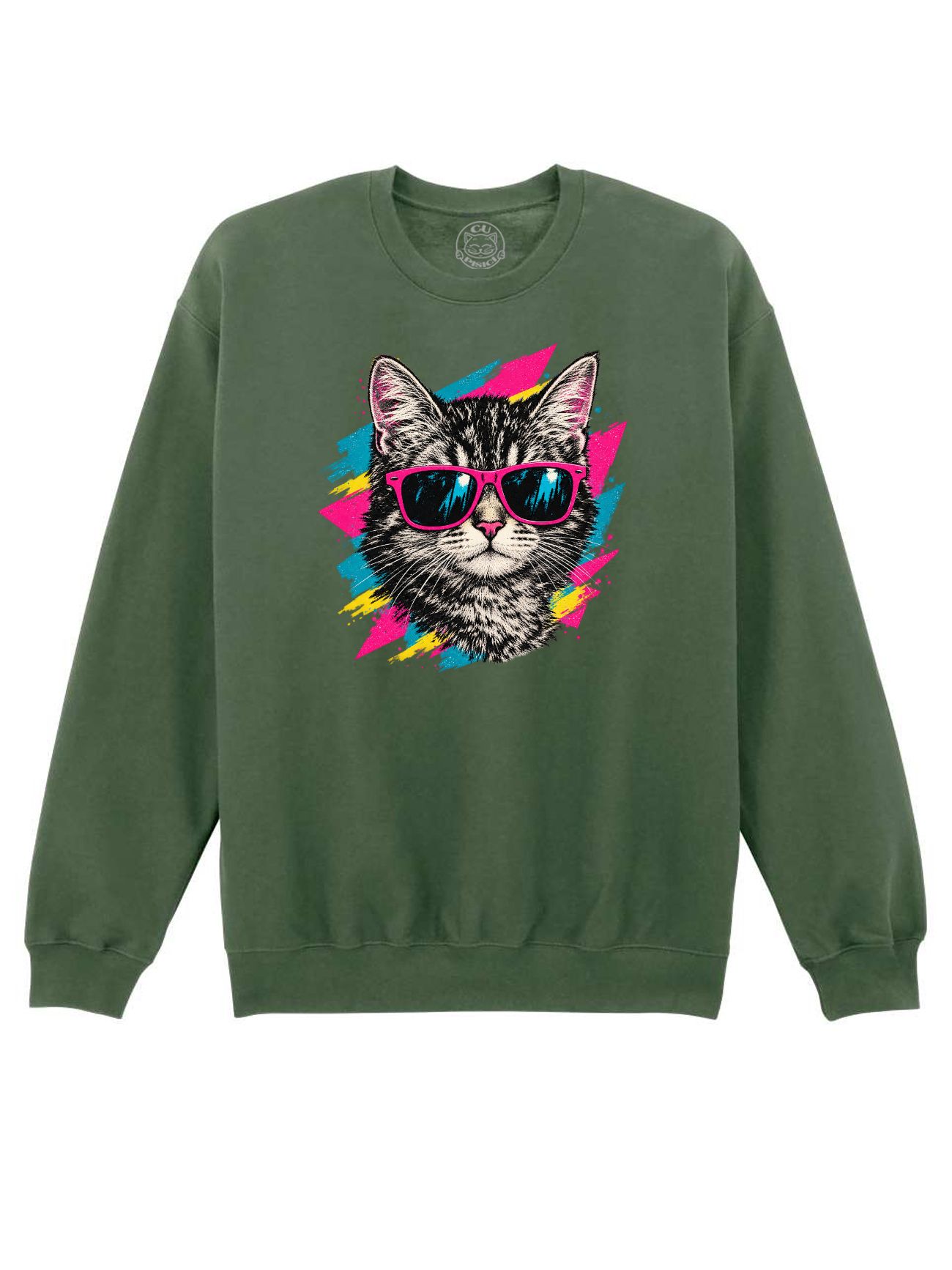 Bluza printata-Pop Cat, Unisex
