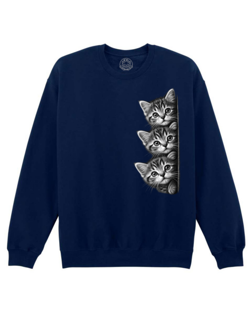 Bluza printata-Curious Kittens, Unisex
